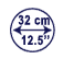 Durchmesser in cm und inch.