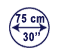 diameter in cm and inch