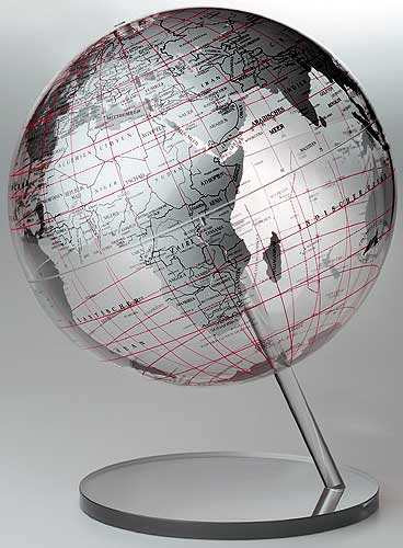 Silver Earthsphere Globus von Artline.