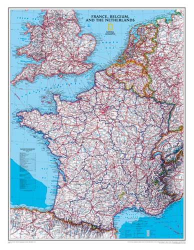 Carte de France de National Geographic.