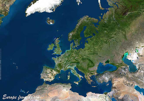Europa Karte von Planet Observer.