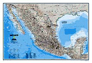 Variante plastifie de l'article: Carte du Mexique (rf. 0-7922-9315-0)