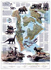 Poster Nature: Dinosaures en Amrique du Nord de National Geographic.