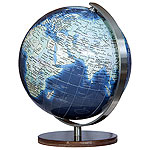 Variant of the Ting Duorama Mini Globe with a cartography Azzurro